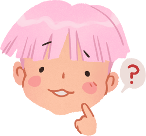Chibi Portrait Confused Kpop Idol with Pink Hair 