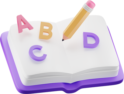 3D Alphabet 3D Pencil 3D Book
