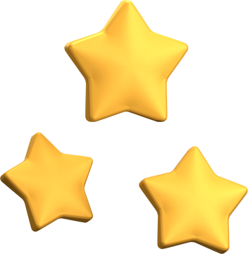 3D Yellow Stars