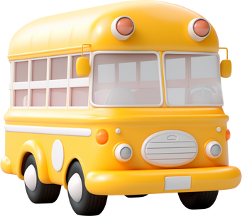 3D cute School Bus